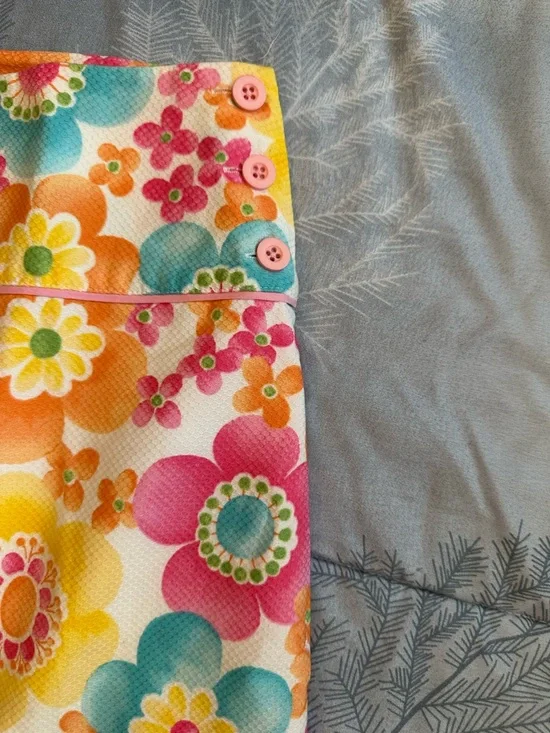 EUC /Like NewTalbots Kids Floral Mini Skirt in Pink, Orange, Yellow  Sz 20 - Picture 4 of 8